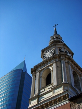 This photo of the new coexisting with the old in Santiago, Chile was taken by Ivan Vicencio of Santiago.